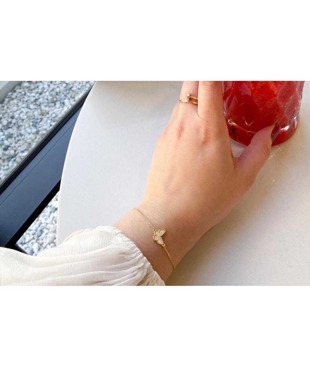 VAN CLEEF & ARPELS Белый браслет из желтого золота, фото 6