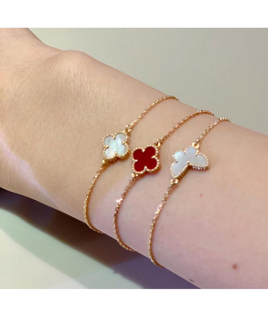 VAN CLEEF & ARPELS Белый браслет из желтого золота, фото 8