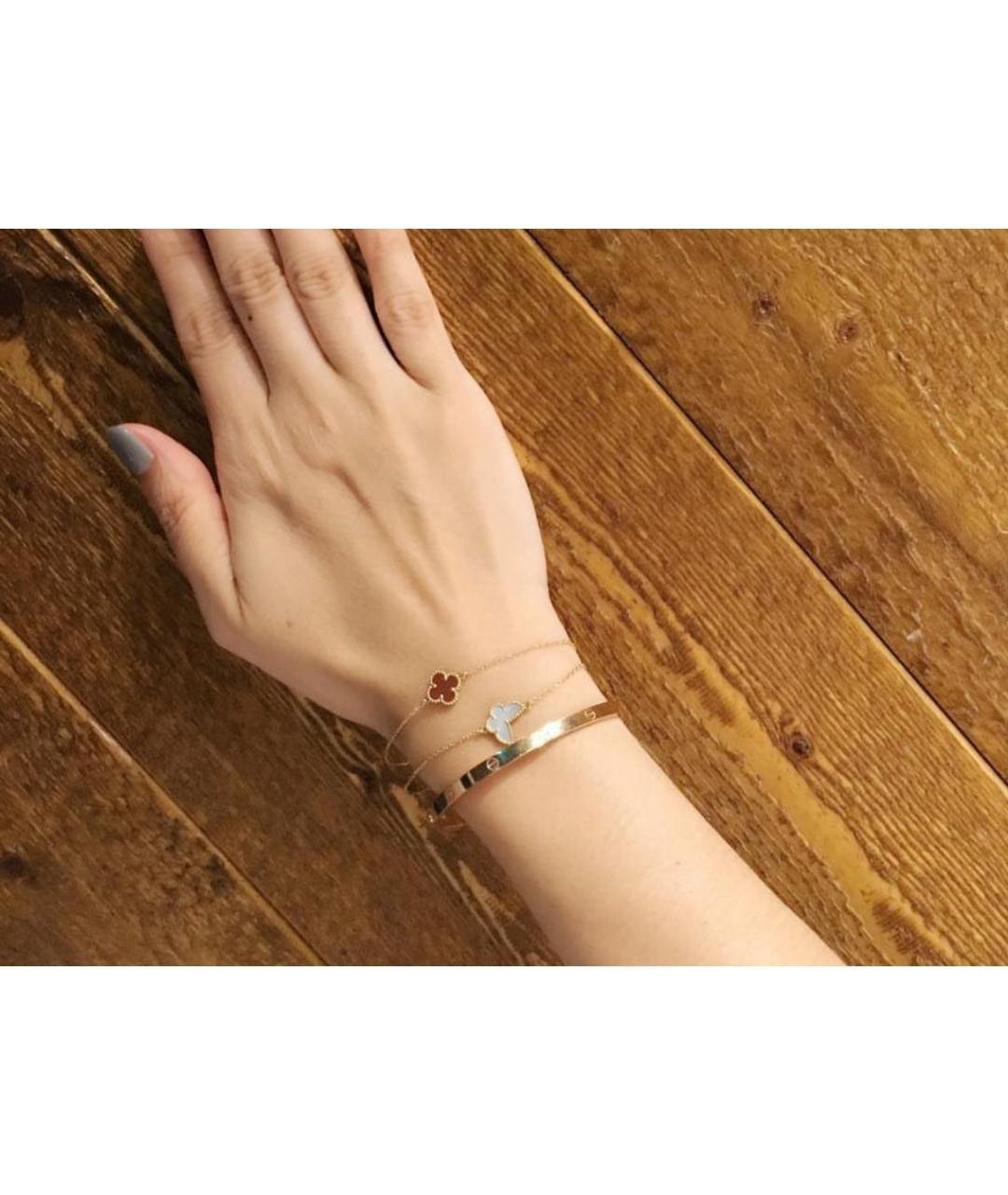 VAN CLEEF & ARPELS Белый браслет из желтого золота, фото 7
