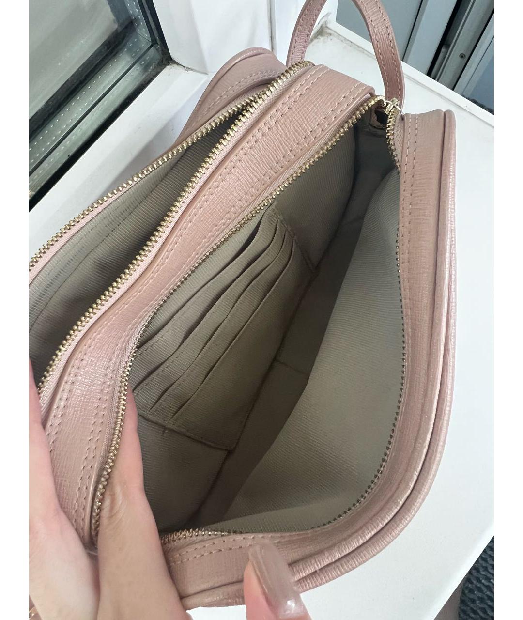 FURLA Розовая кожаная сумка через плечо, фото 2