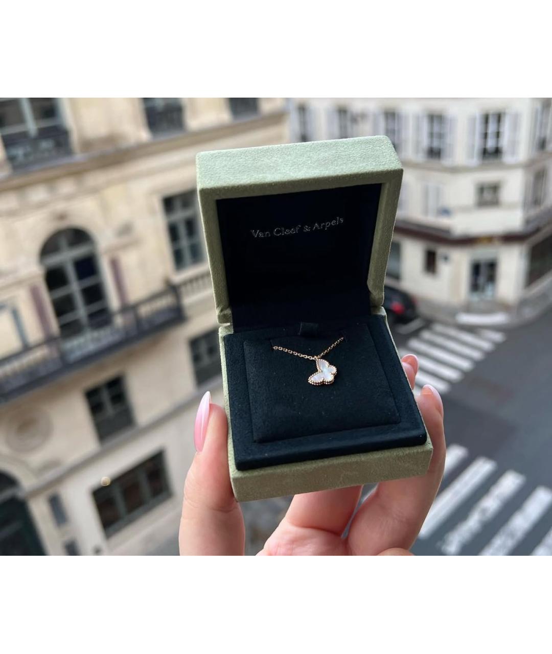 VAN CLEEF & ARPELS Белое колье из желтого золота, фото 5