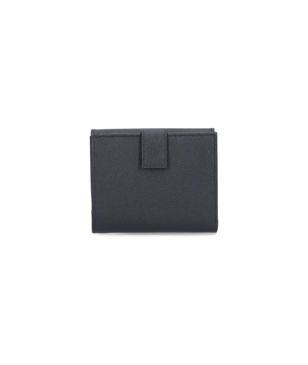 FERRAGAMO Черный кожаный кошелек, фото 3