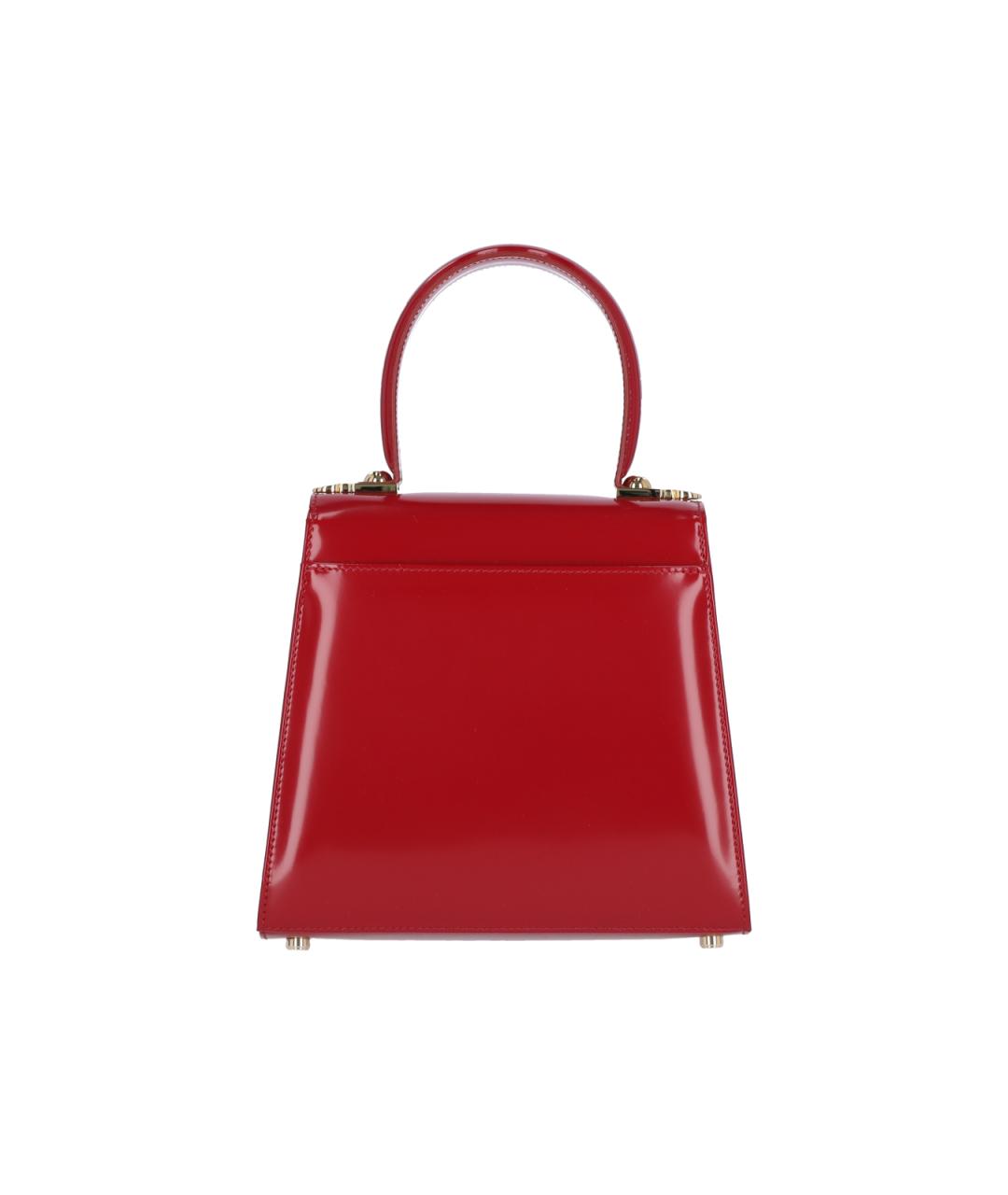 FERRAGAMO Красная кожаная сумка с короткими ручками, фото 3