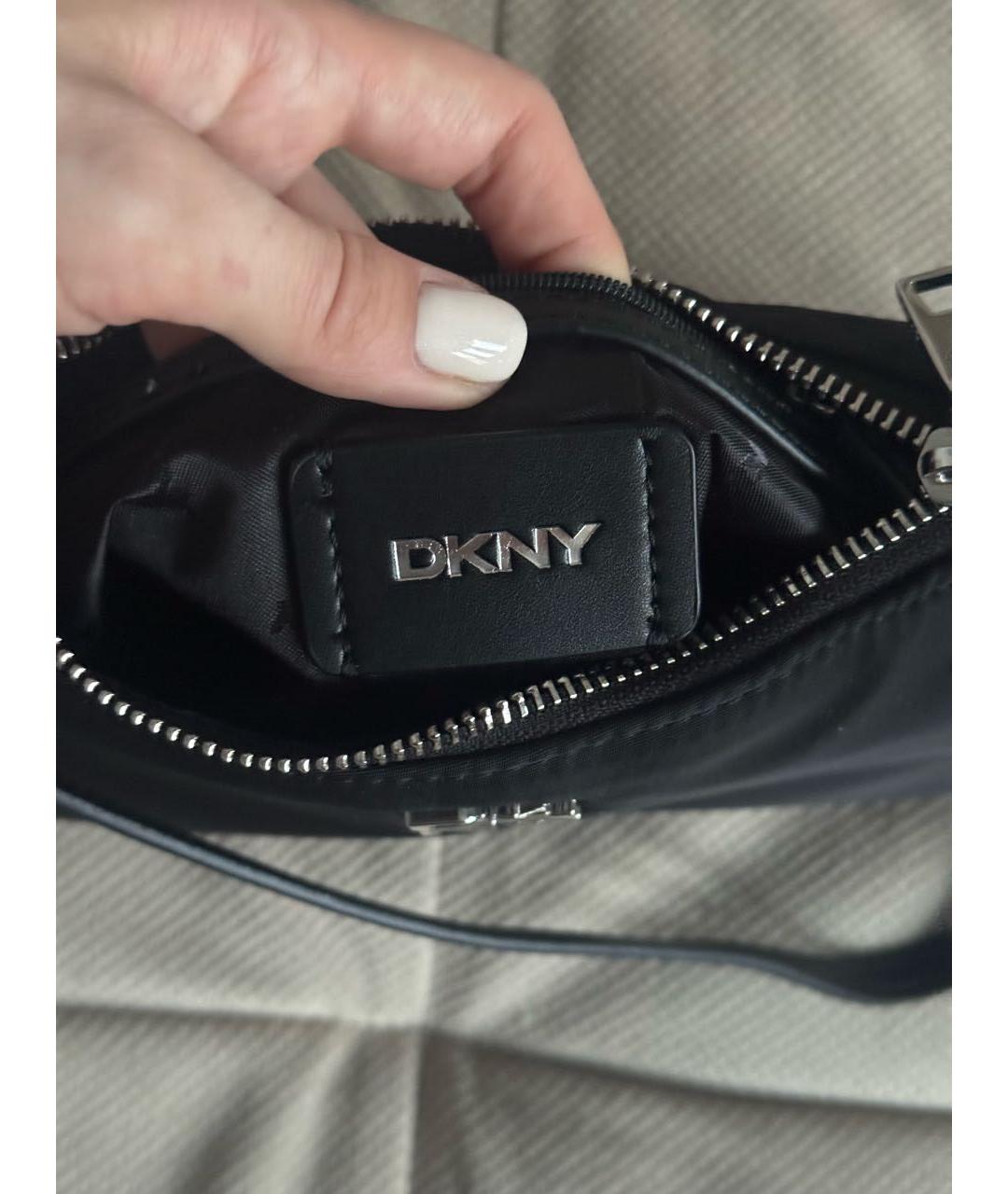 DKNY Черная тканевая сумка через плечо, фото 8