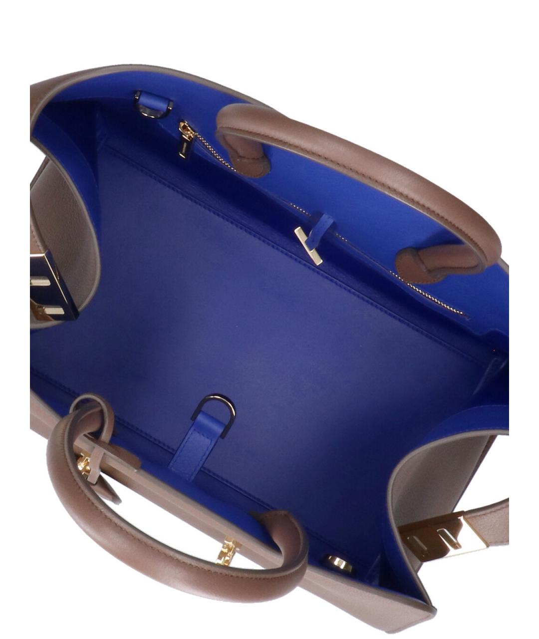 FERRAGAMO Коричневая кожаная сумка тоут, фото 4