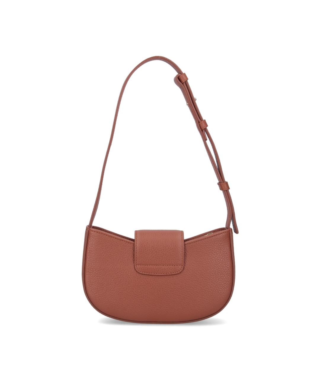 FERRAGAMO Коричневая кожаная сумка через плечо, фото 3