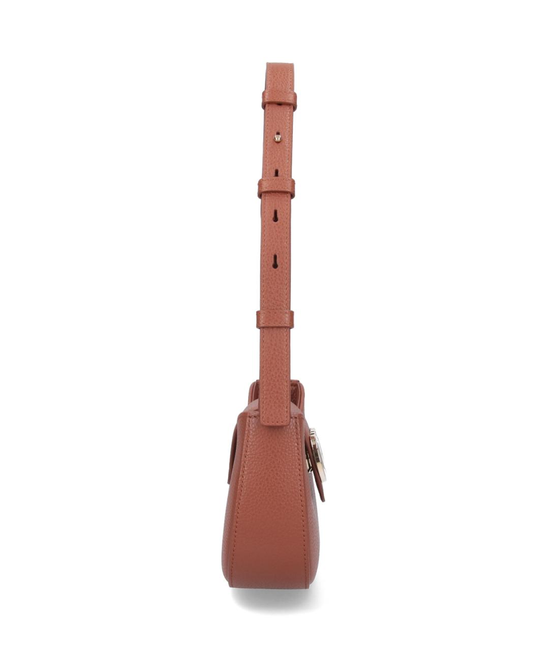 FERRAGAMO Коричневая кожаная сумка через плечо, фото 5
