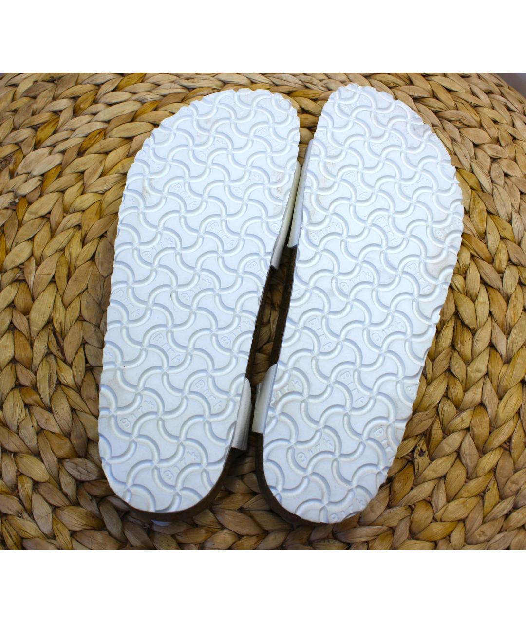 BIRKENSTOCK Белые кожаные босоножки, фото 5