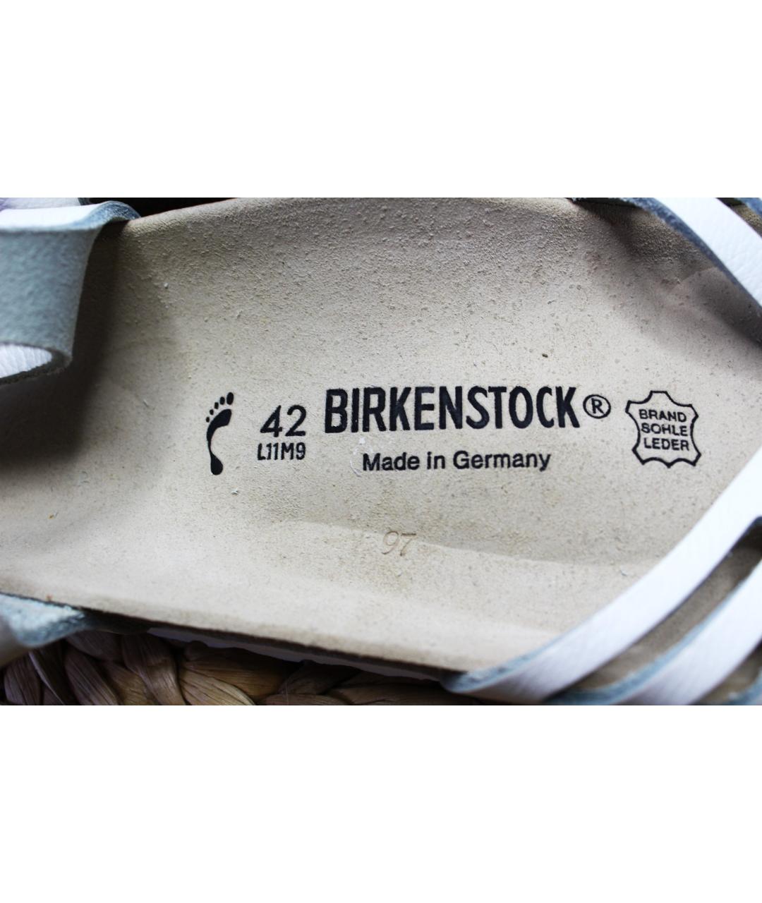 BIRKENSTOCK Белые кожаные босоножки, фото 3