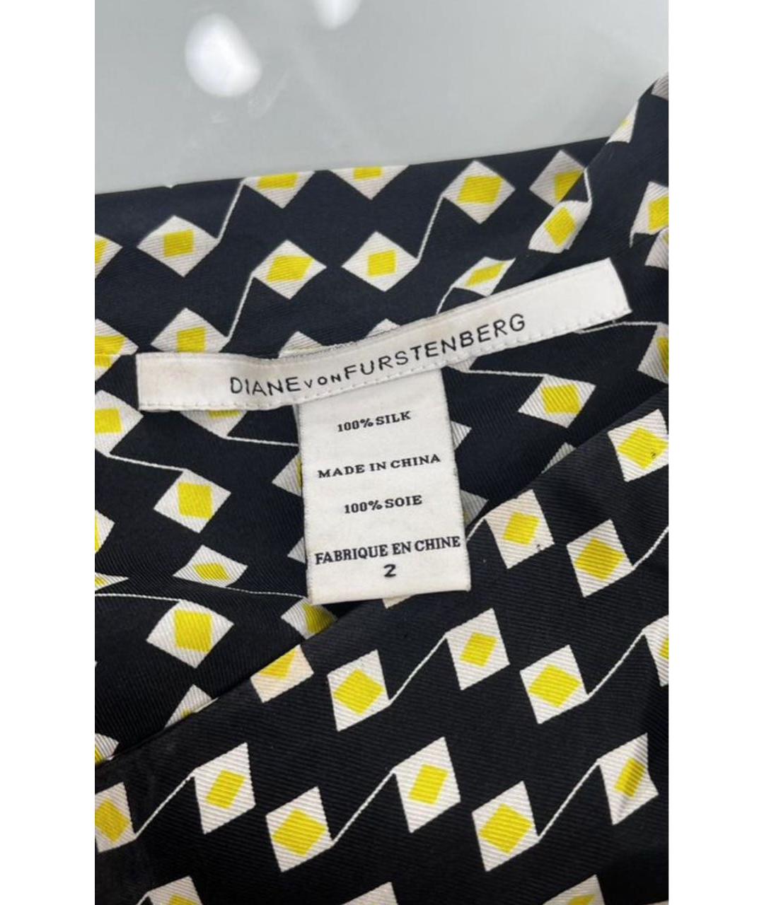DIANE VON FURSTENBERG Мульти шелковое повседневное платье, фото 4