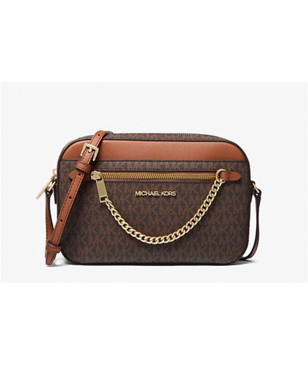 MICHAEL KORS Коричневая сумка через плечо из искусственной кожи, фото 9