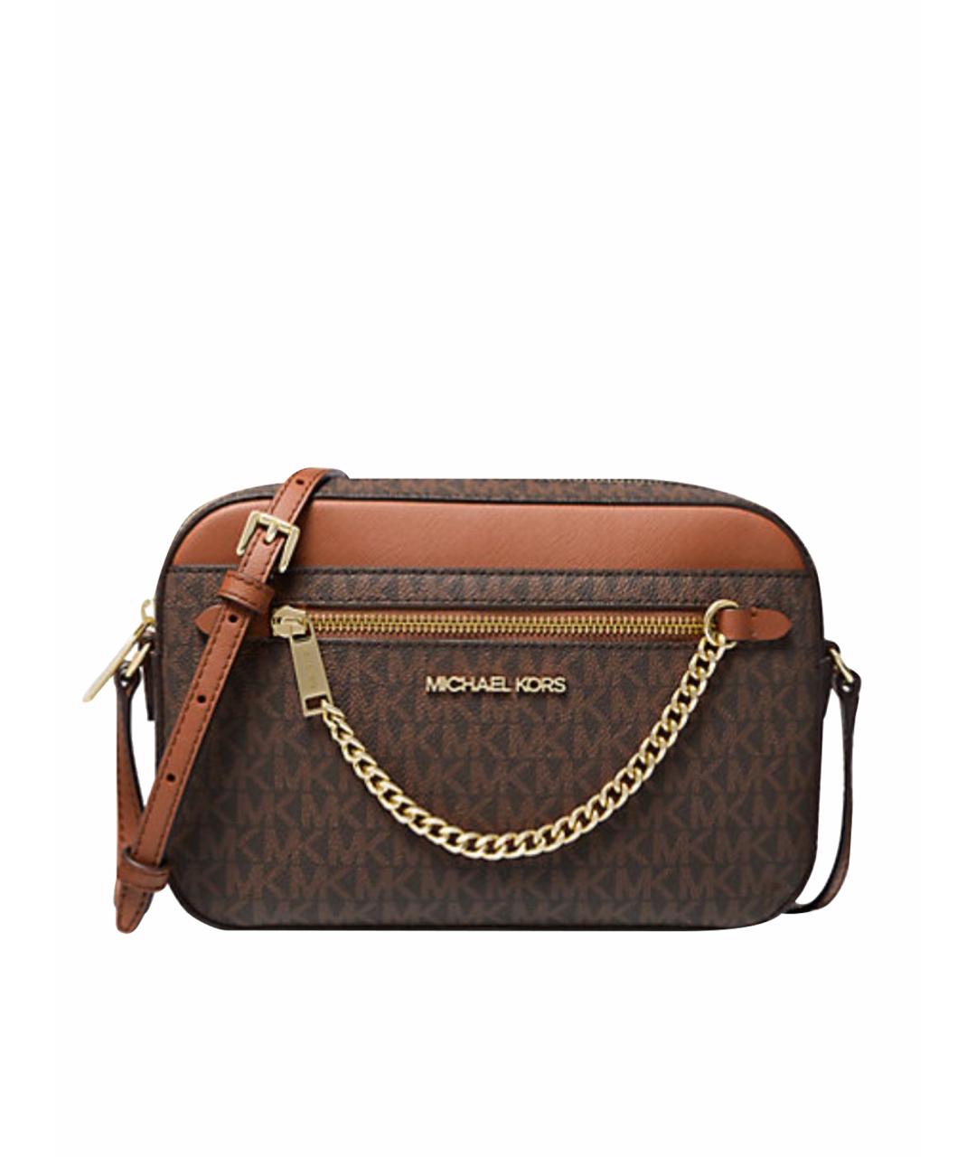 MICHAEL KORS Коричневая сумка через плечо из искусственной кожи, фото 1