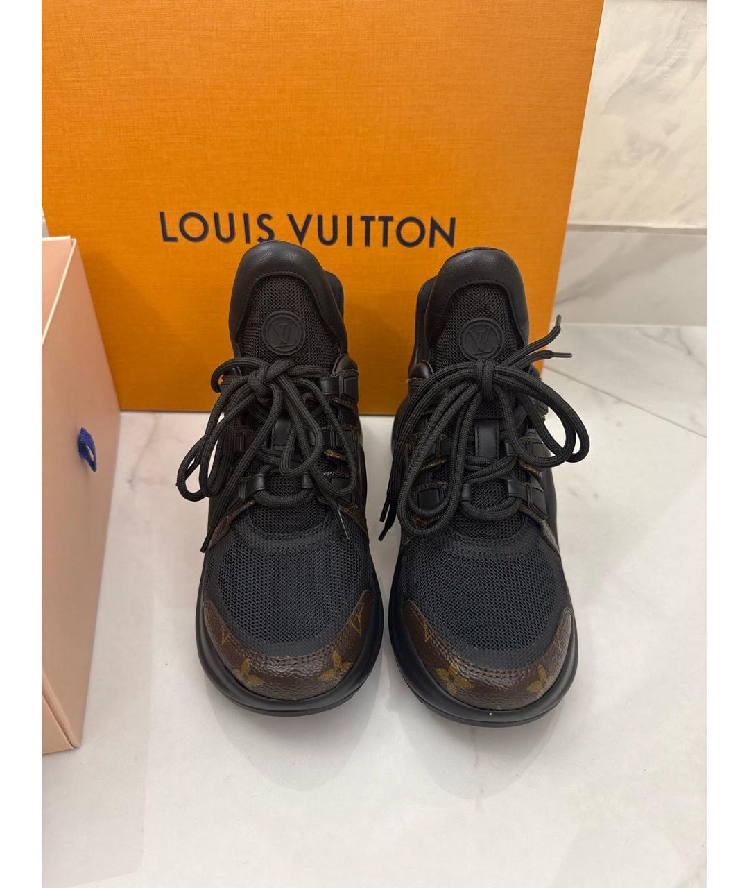 LOUIS VUITTON Черные кроссовки, фото 2