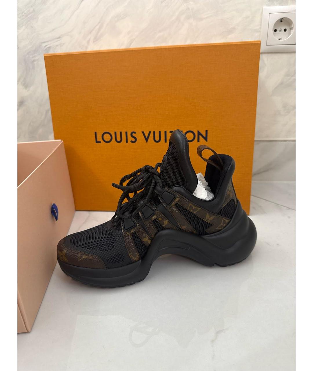 LOUIS VUITTON Черные кроссовки, фото 7