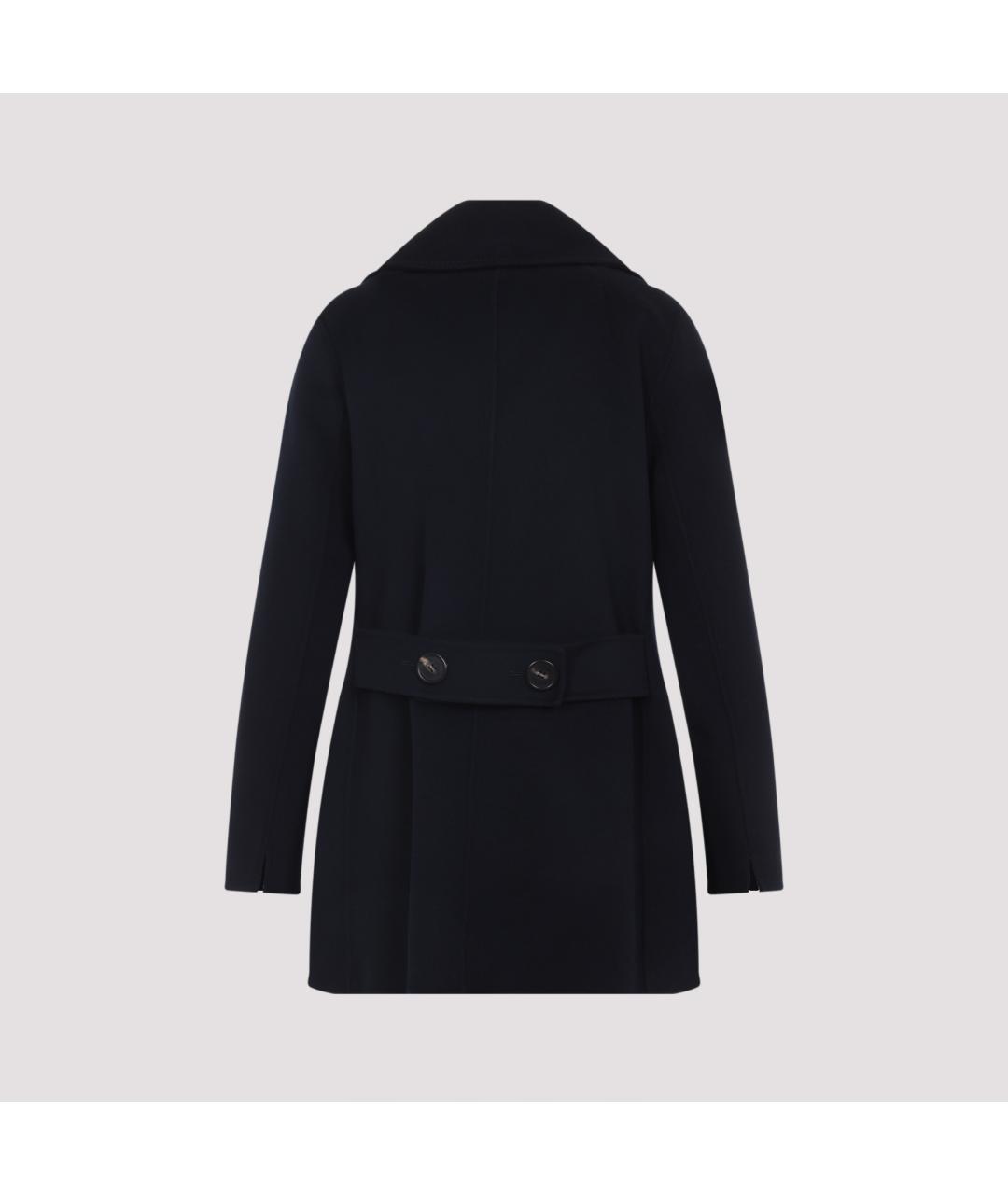 'S MAX MARA Темно-синее шерстяное пальто, фото 4