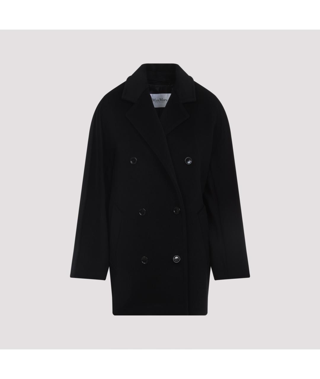 MAX MARA Черное шерстяное пальто, фото 2