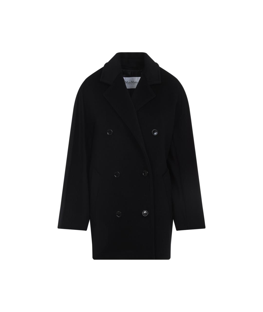 MAX MARA Черное шерстяное пальто, фото 1
