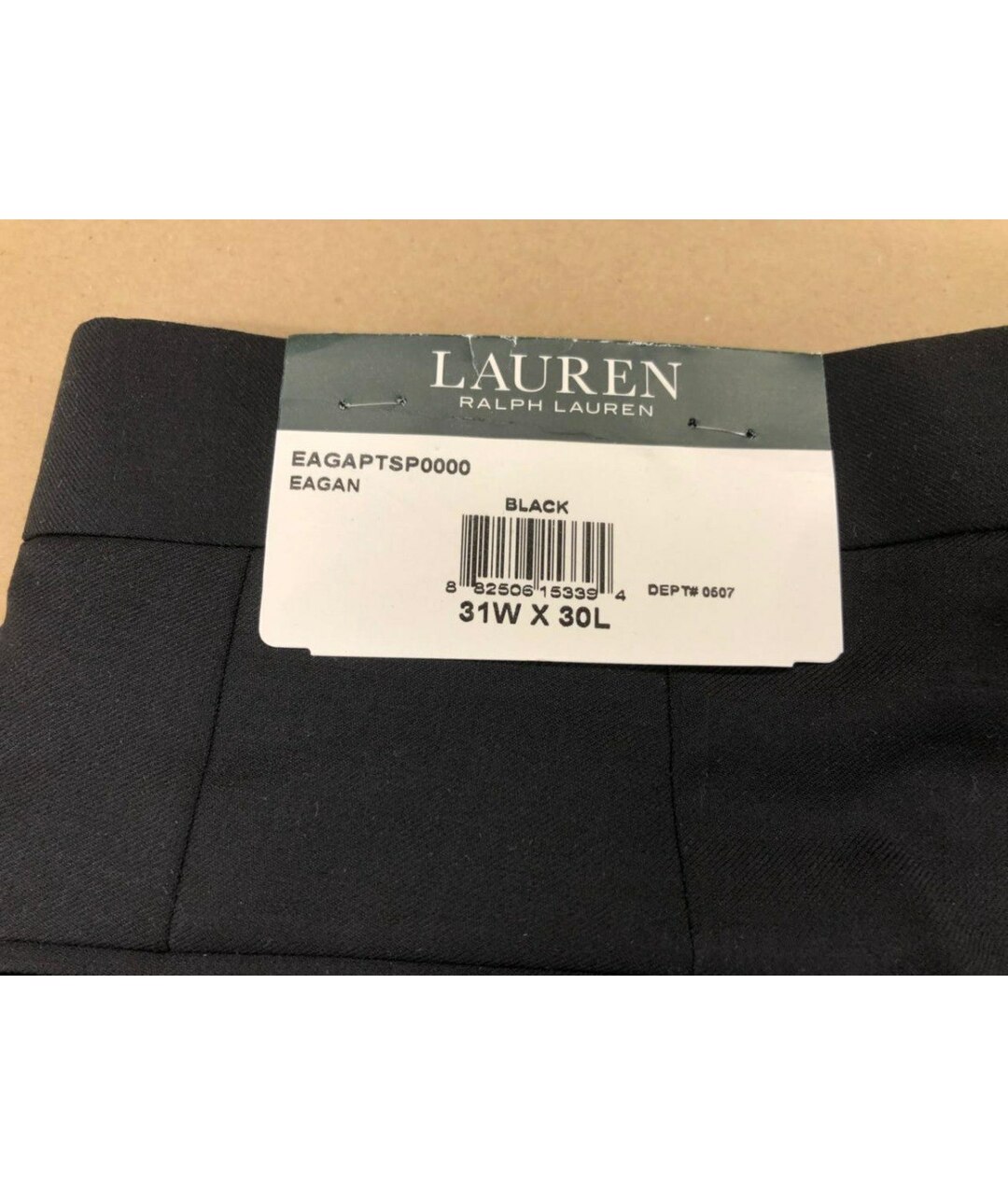 RALPH LAUREN Черные шерстяные классические брюки, фото 5