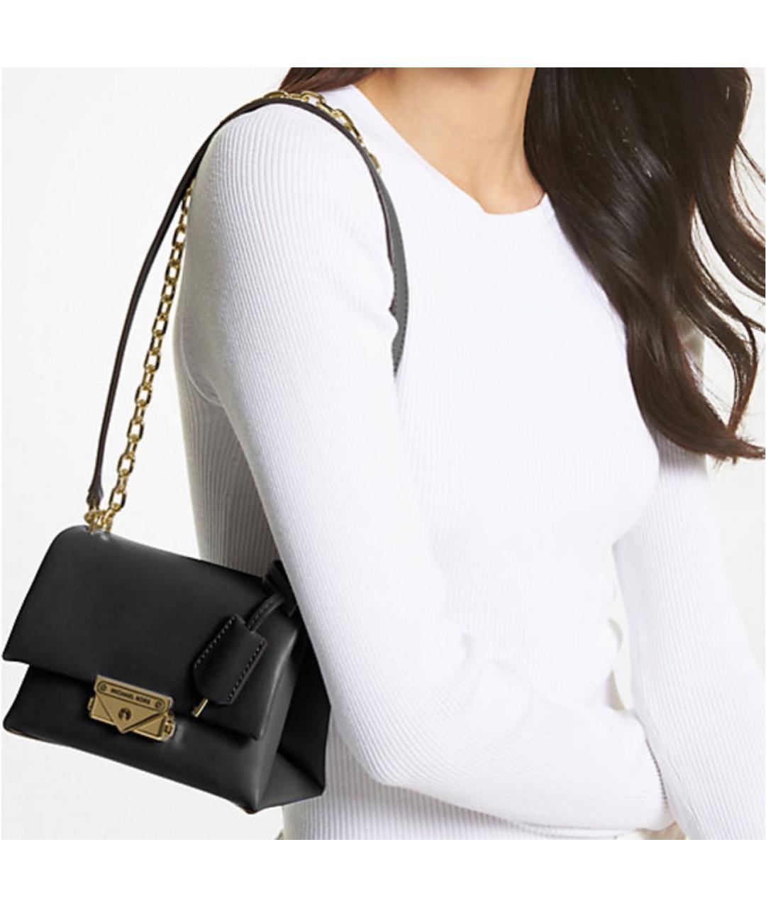 MICHAEL KORS Черная сумка через плечо из искусственной кожи, фото 4
