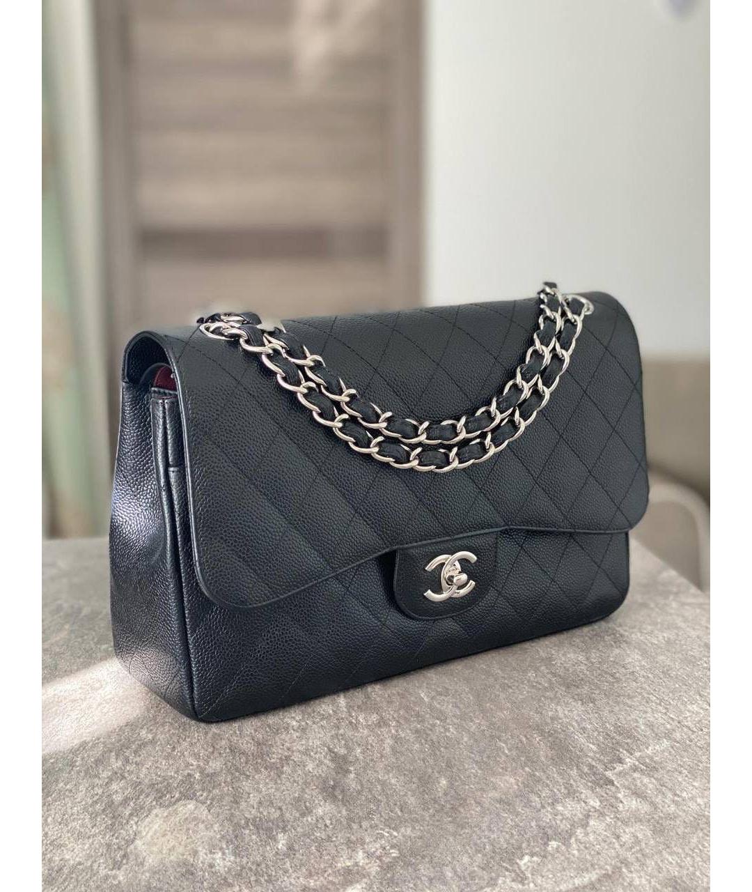 CHANEL Черная кожаная сумка через плечо, фото 8