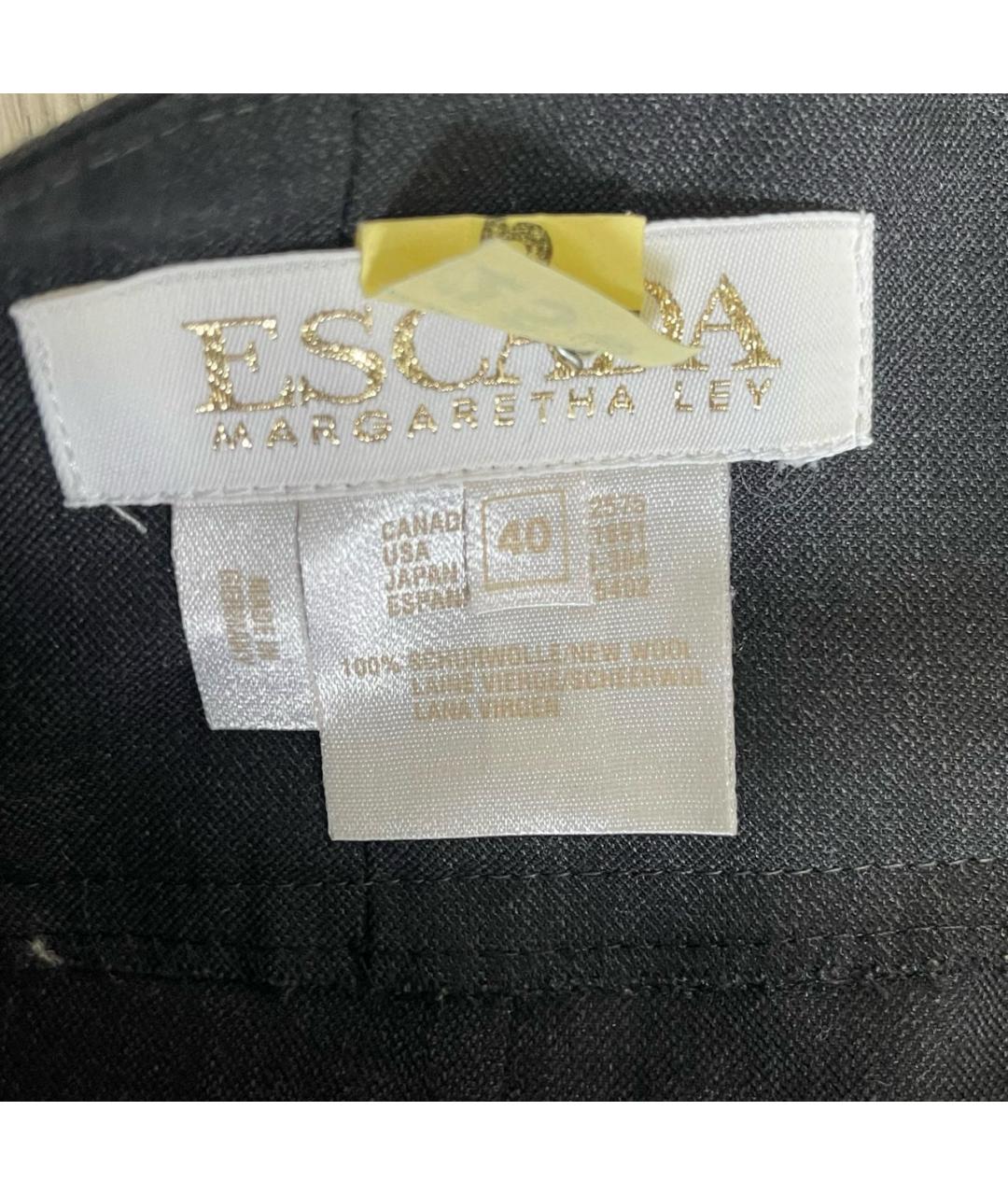 ESCADA Антрацитовые шерстяные прямые брюки, фото 3