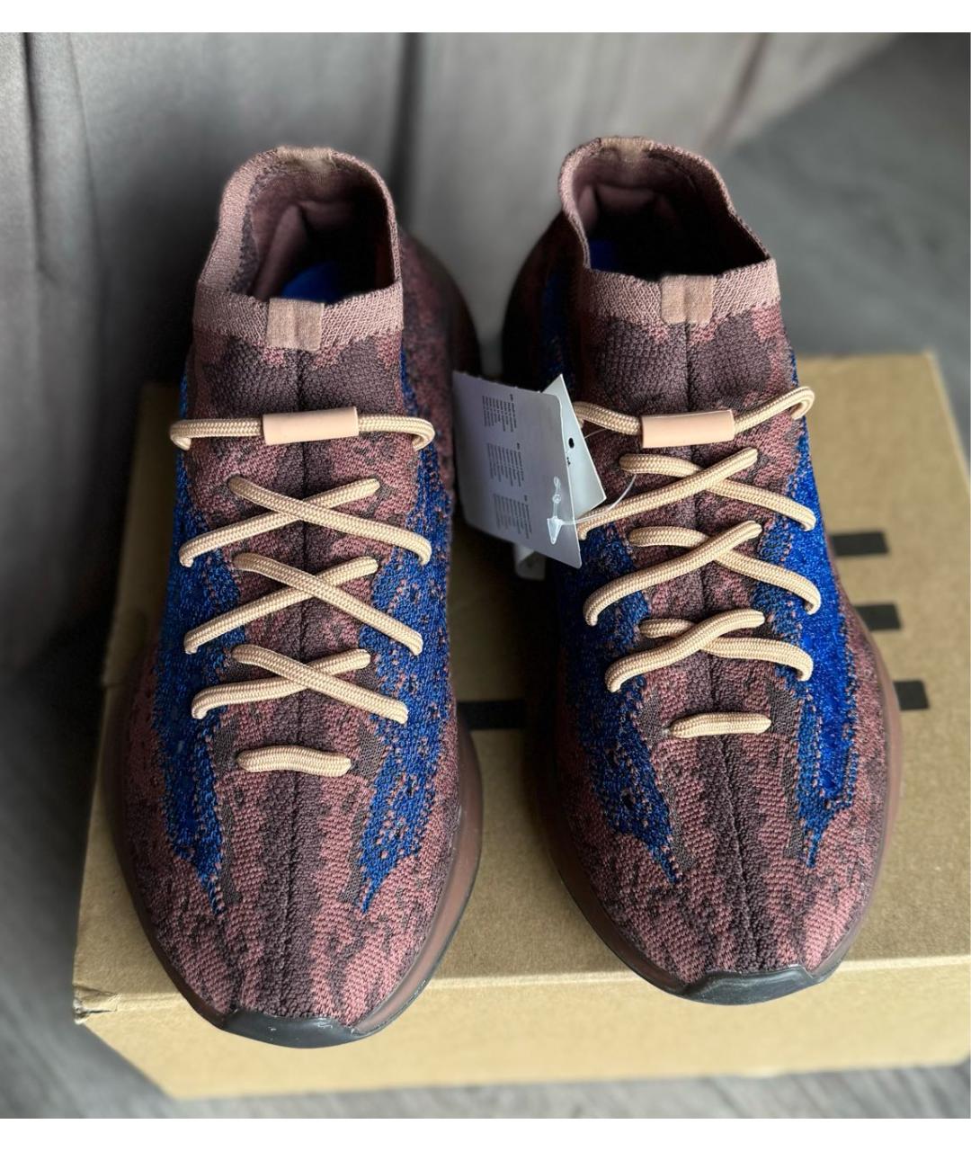 ADIDAS YEEZY Коричневые текстильные кроссовки, фото 2