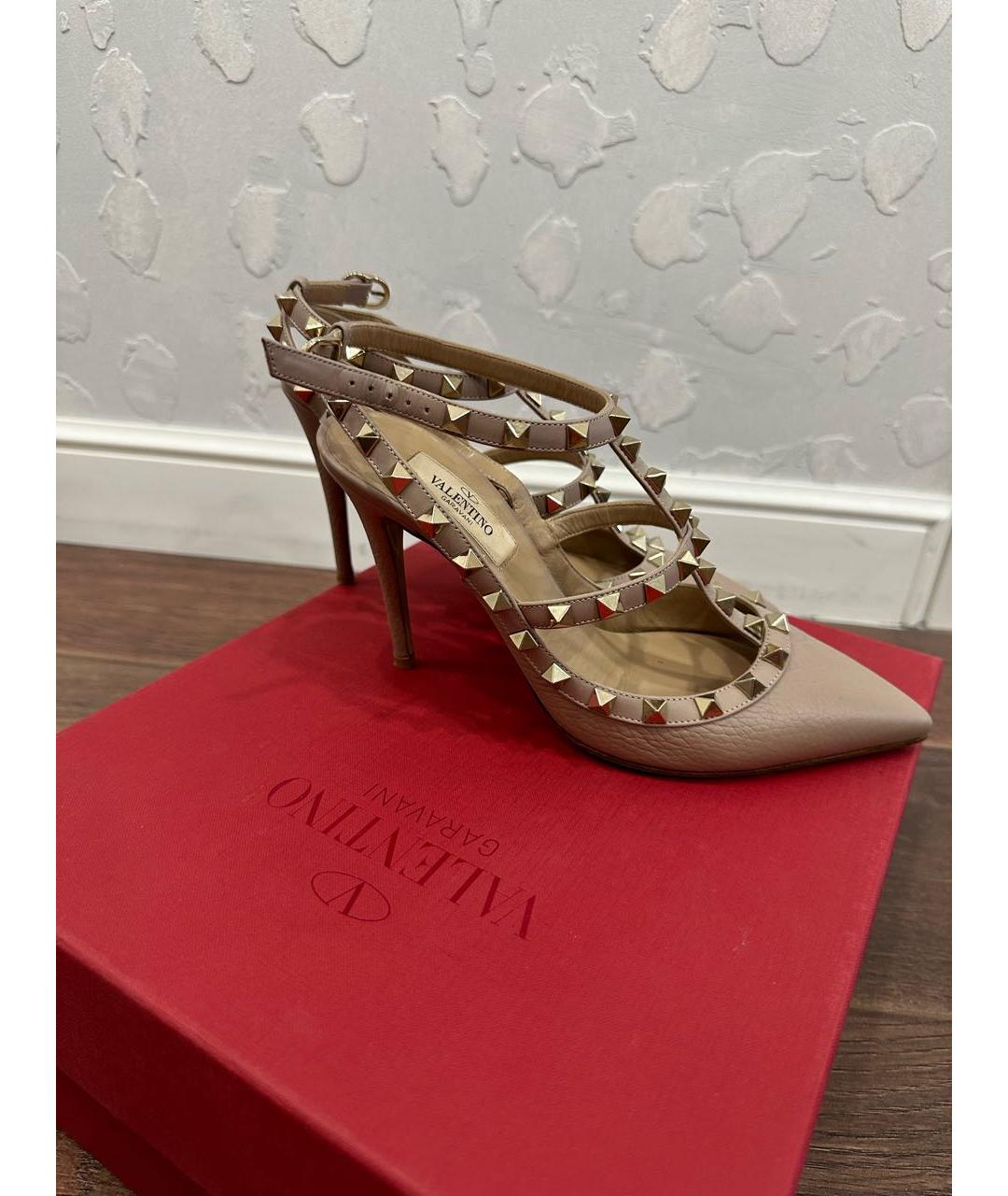 VALENTINO Бежевые кожаные туфли, фото 5