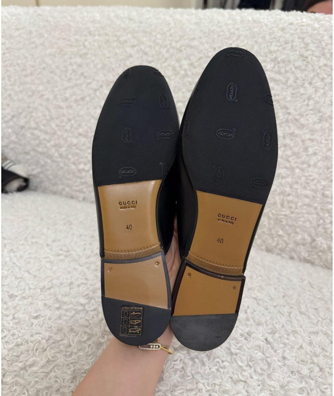 GUCCI Черные кожаные сабо, фото 2
