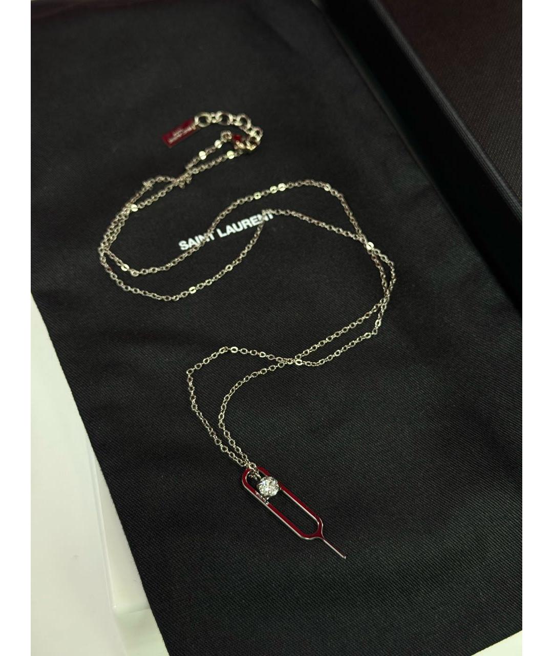 SAINT LAURENT Серебряная металлическая подвеска, фото 4