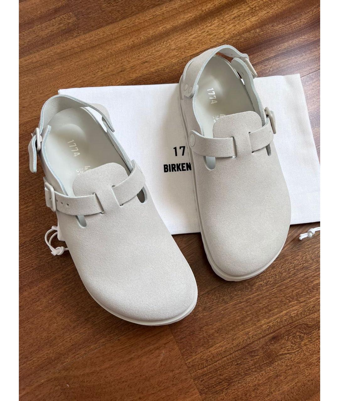 BIRKENSTOCK Бежевые замшевые сандалии, фото 2