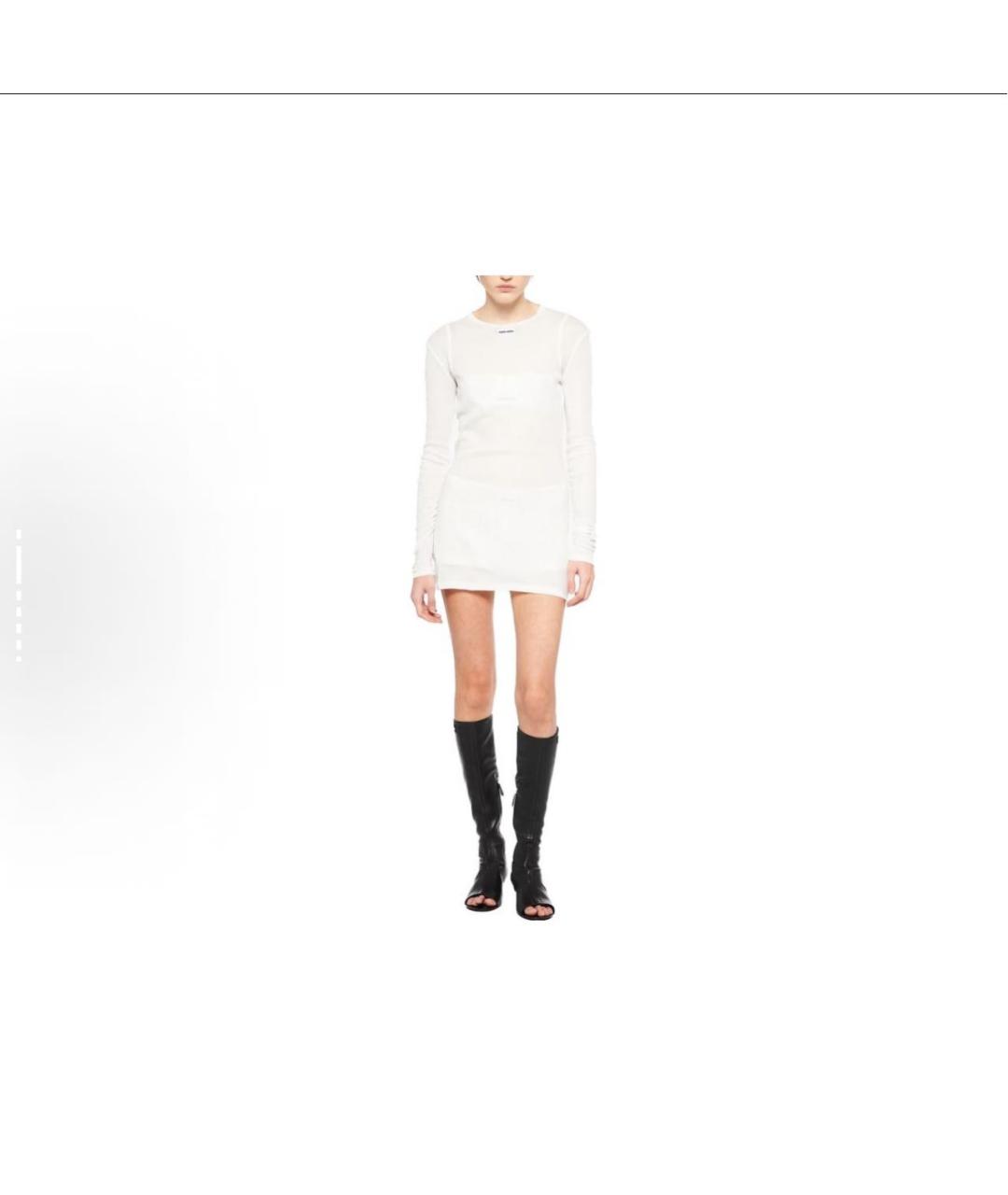 MIU MIU Белое хлопковое вечернее платье, фото 4