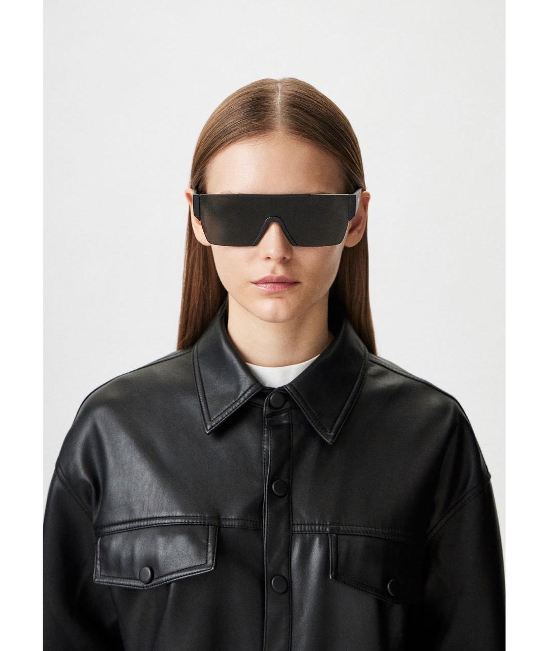 BURBERRY Черные пластиковые солнцезащитные очки, фото 7