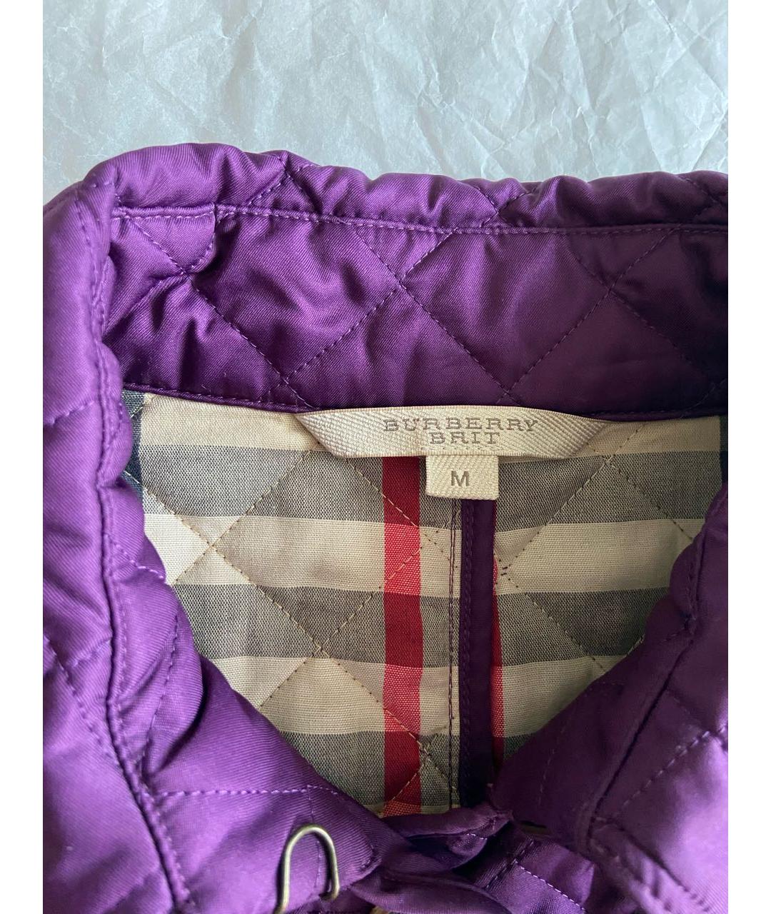 BURBERRY Фиолетовая хлопковая куртка, фото 6