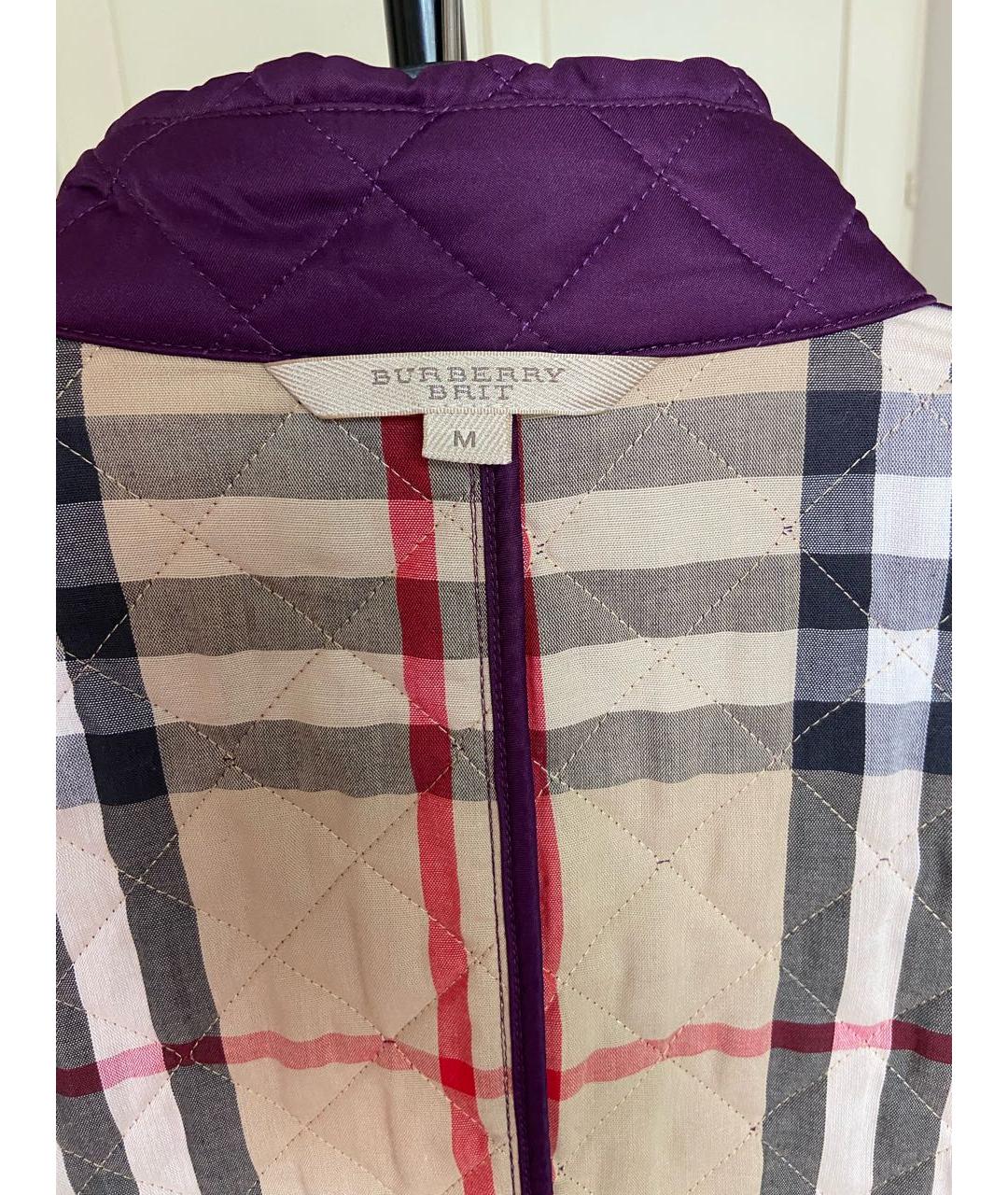 BURBERRY Фиолетовая хлопковая куртка, фото 3