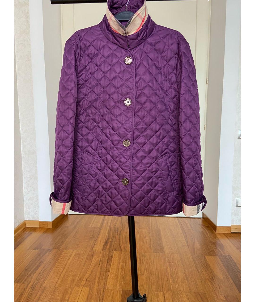 BURBERRY Фиолетовая хлопковая куртка, фото 9