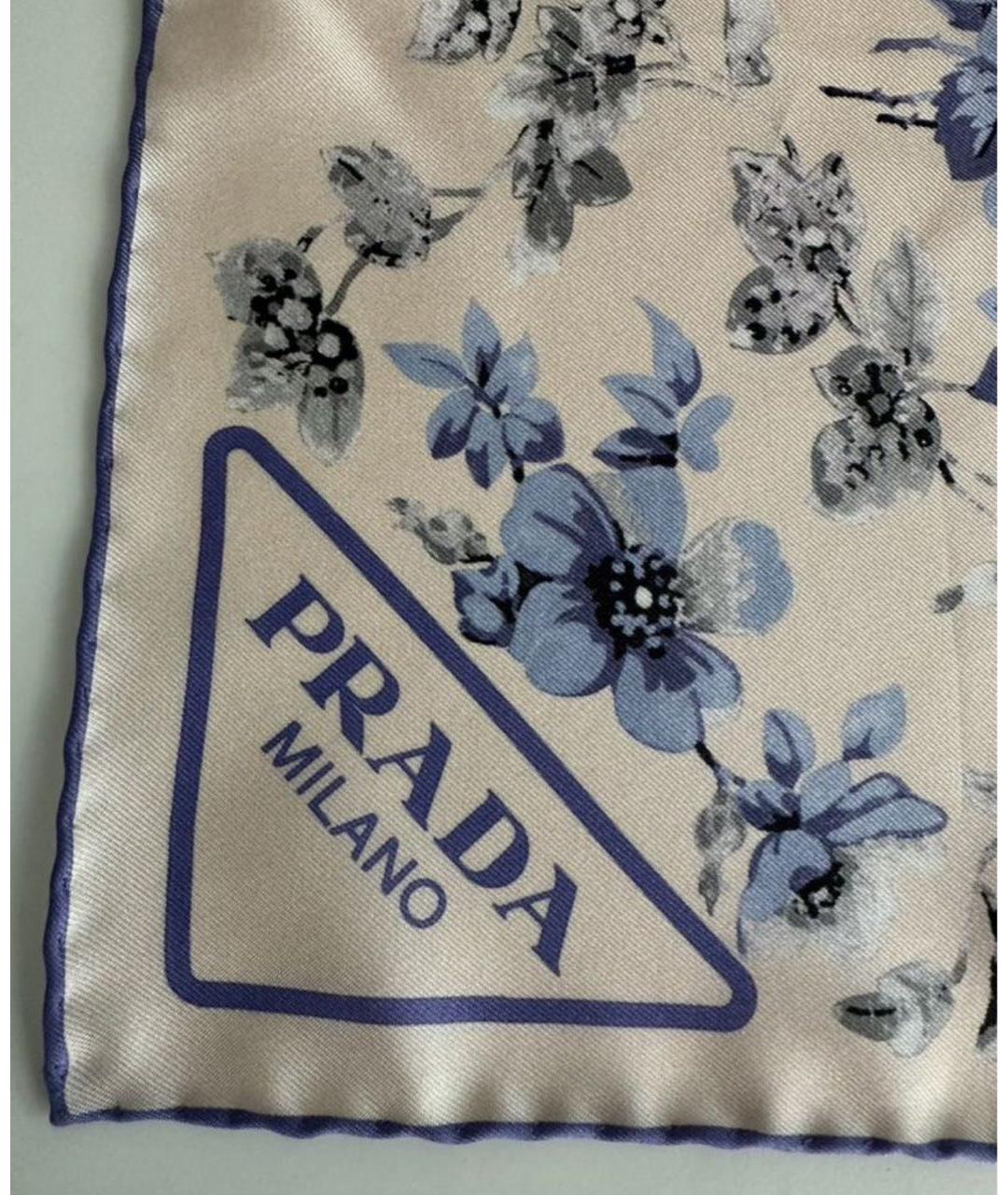 PRADA Мульти шелковый платок, фото 3