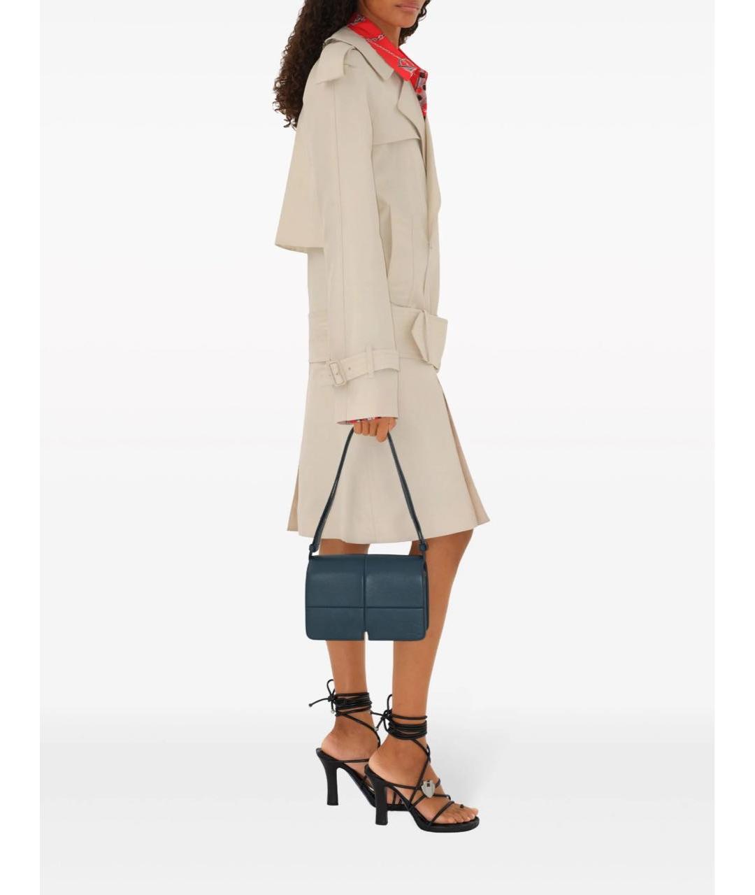 BURBERRY Синяя кожаная сумка через плечо, фото 4