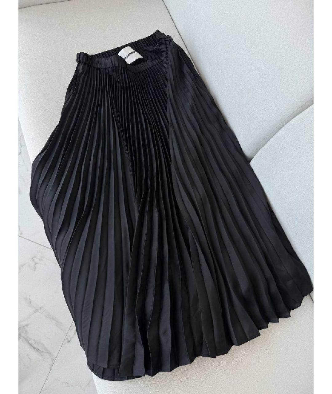 JIL SANDER Черная юбка миди, фото 3