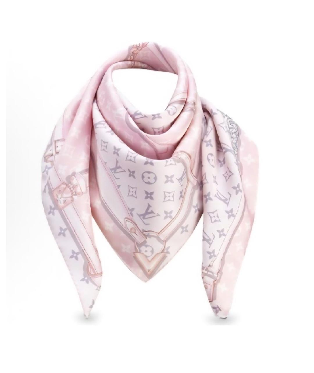 LOUIS VUITTON Розовый платок, фото 1
