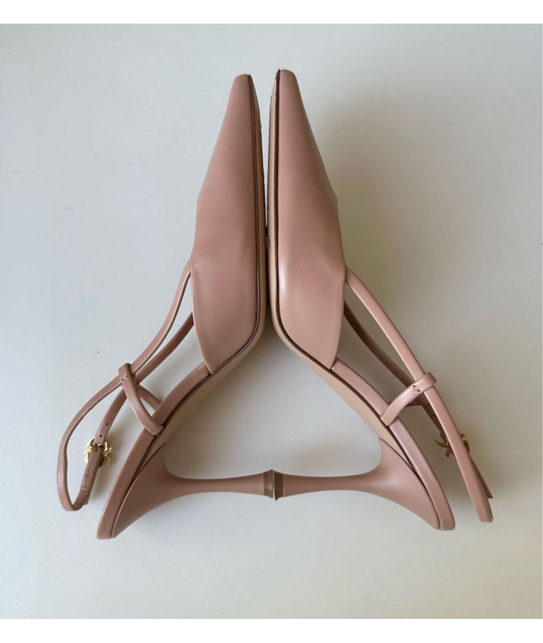 GIANVITO ROSSI Бежевые кожаные туфли, фото 3