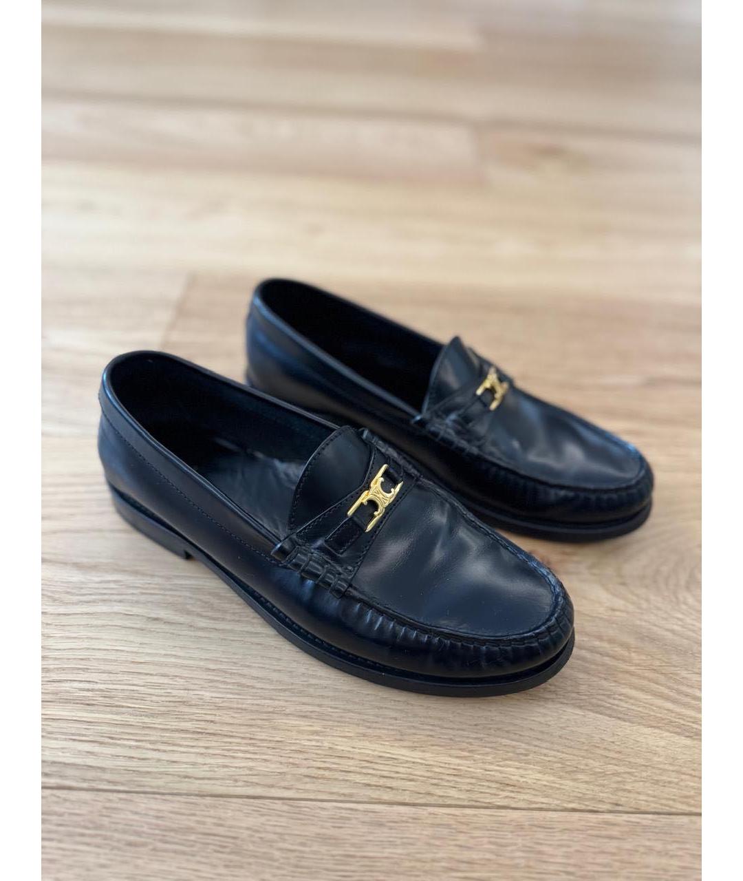 CELINE Черные лоферы, фото 5