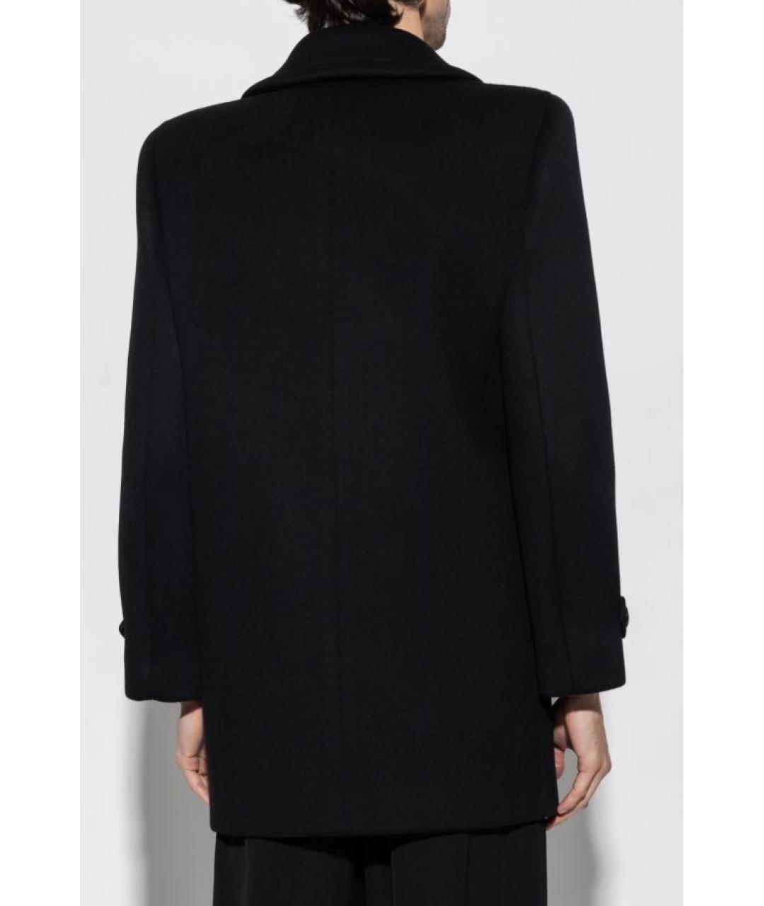 SAINT LAURENT Черное пальто, фото 3