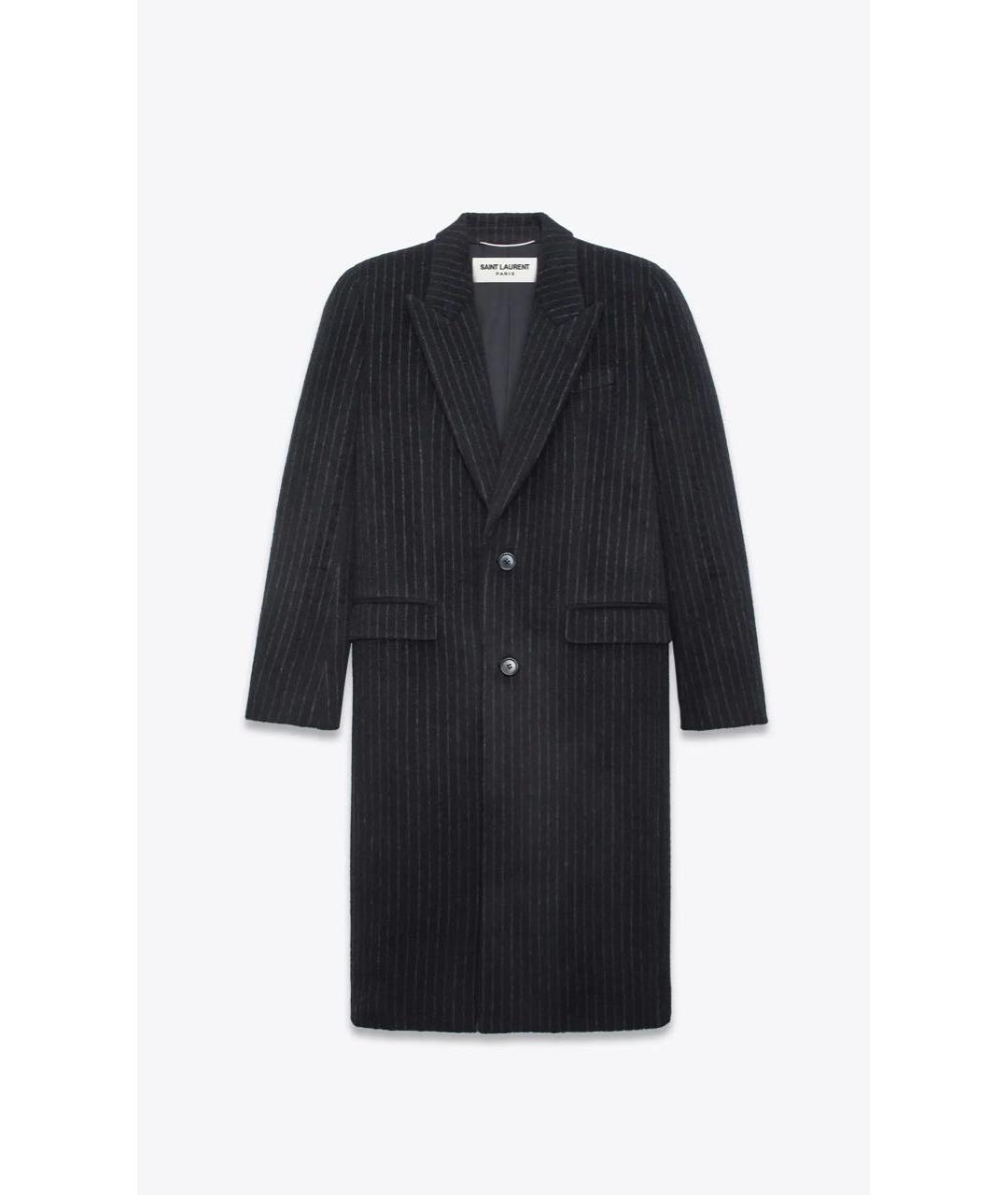 SAINT LAURENT Черное пальто, фото 5