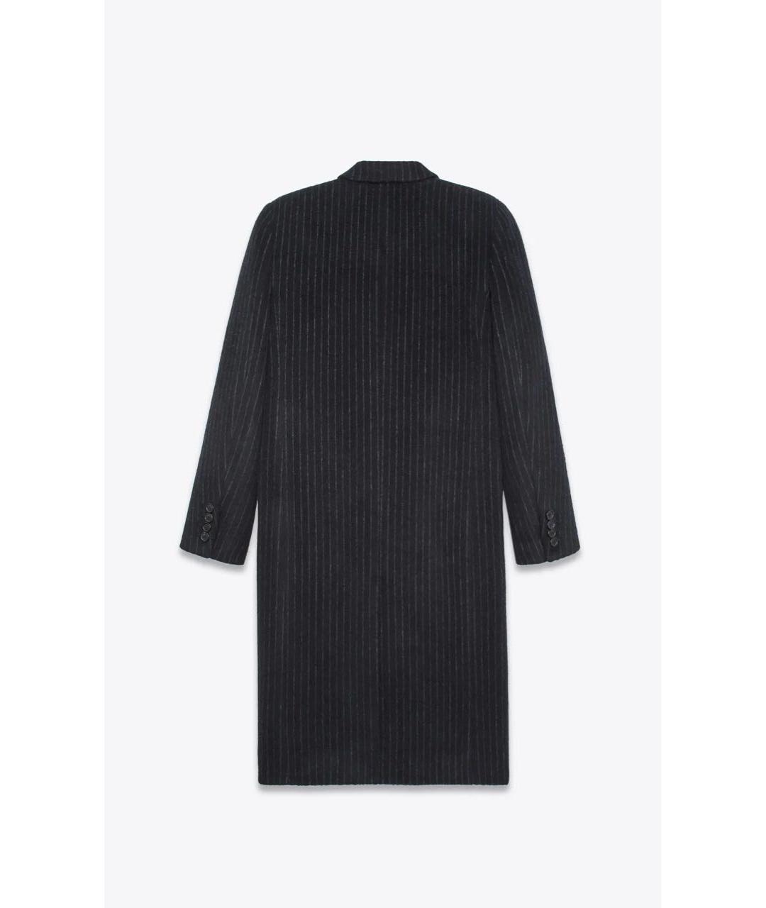 SAINT LAURENT Черное пальто, фото 2