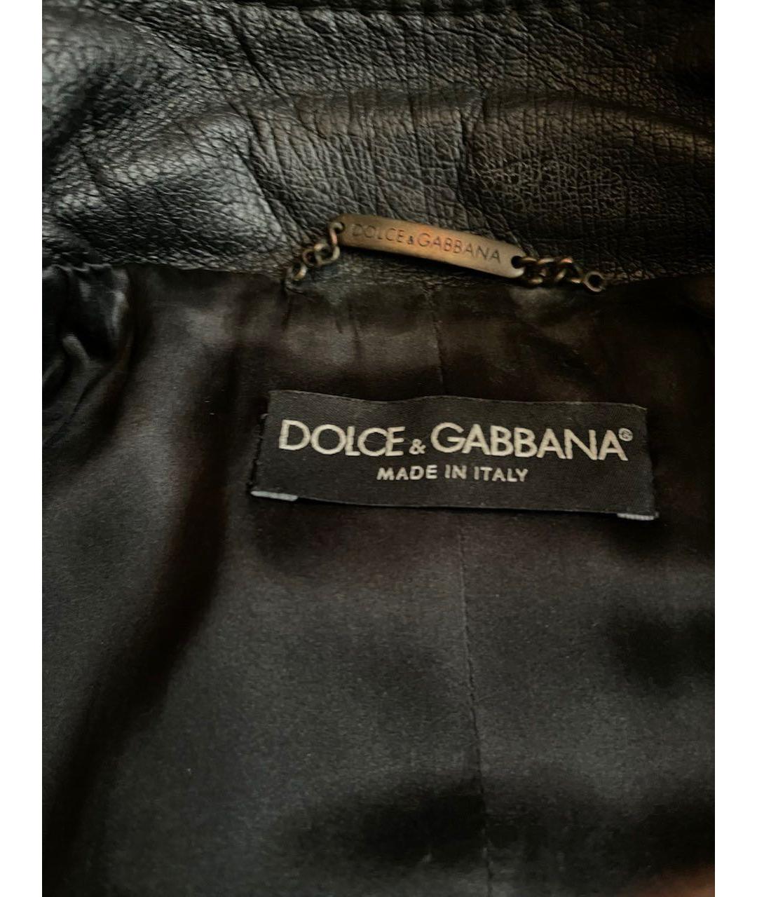 DOLCE&GABBANA Черная куртка из экзотической кожи, фото 4
