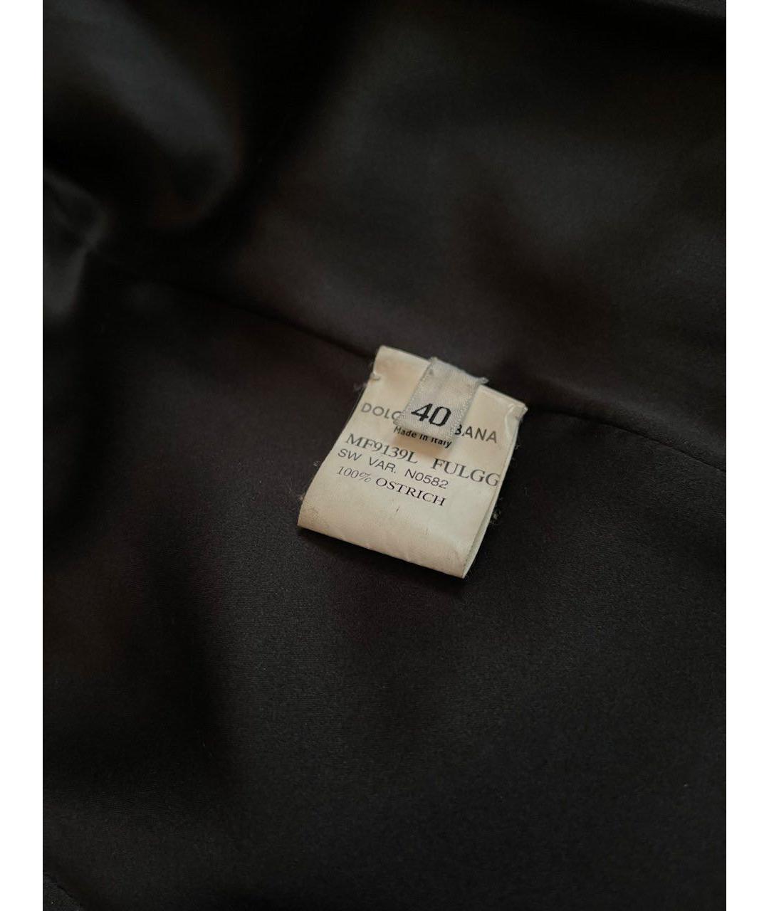 DOLCE&GABBANA Черная куртка из экзотической кожи, фото 5