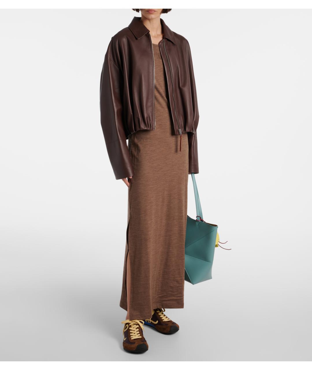LOEWE Коричневое коктейльное платье, фото 7