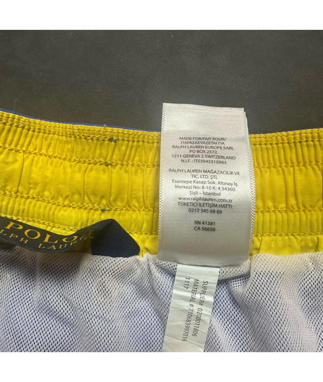 POLO RALPH LAUREN Синие полиэстеровые шорты, фото 6