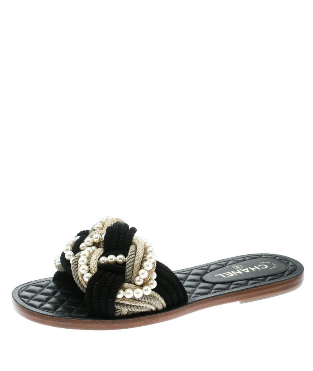 CHANEL Черные шлепанцы, фото 9