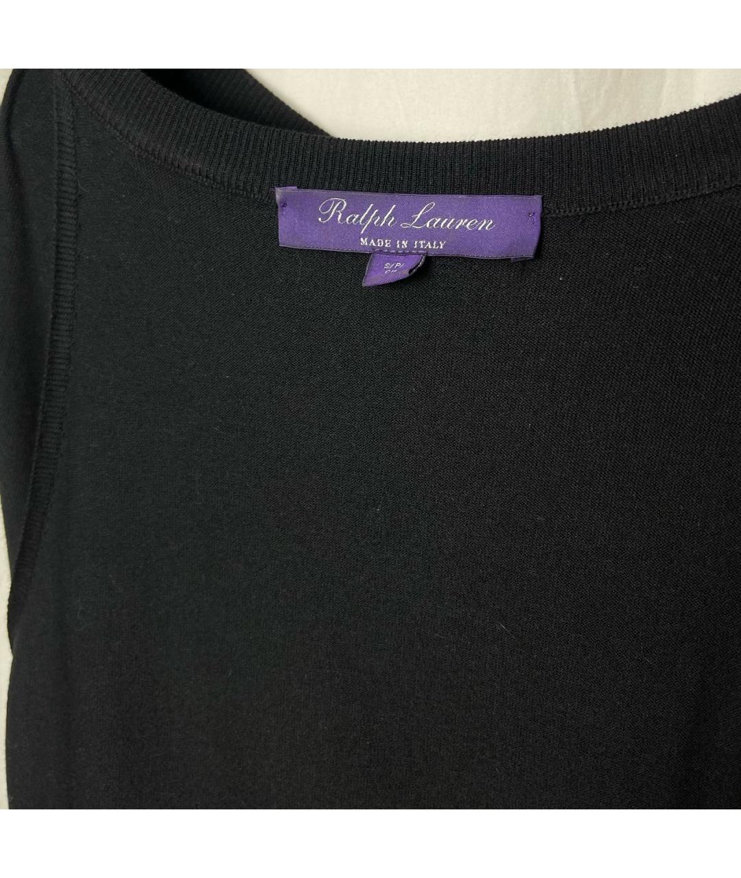 RALPH LAUREN PURPLE LABEL Черное шерстяное повседневное платье, фото 3
